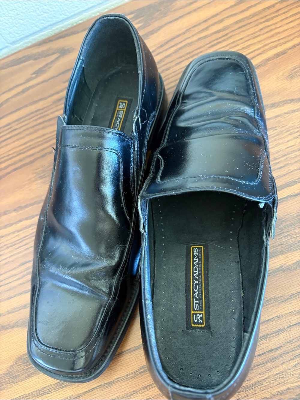 Stacy Adams Black Men’s Slip-On Leather Loafers